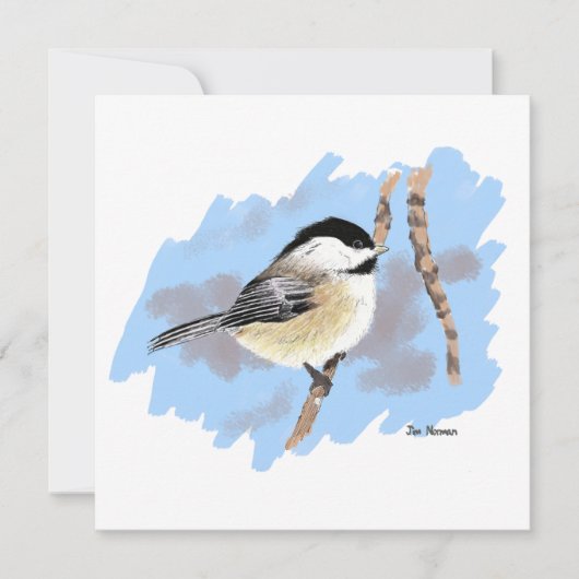 Chickadee on Branch Notitiekaartje (Voorkant)