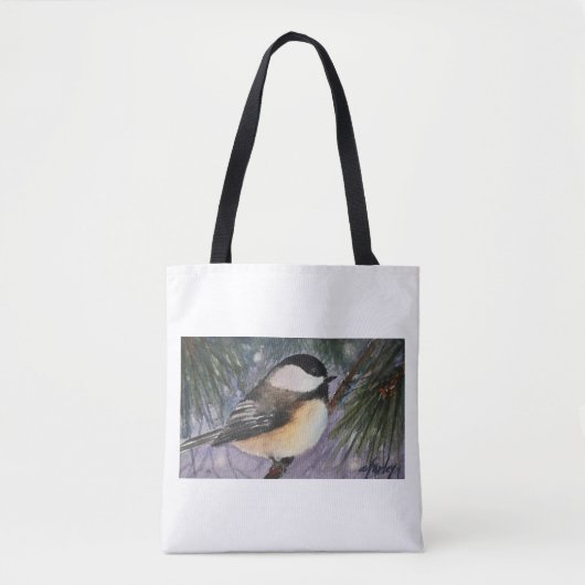 Chickadee on Branch Tas (Voorkant)
