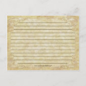 Chickadee on Cherry Branch Recipe Cards Briefkaart (Achterkant)