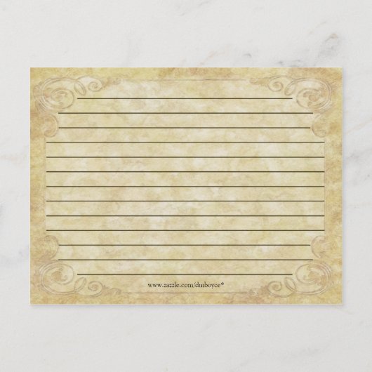 Chickadee on Cherry Branch Recipe Cards Briefkaart (Achterkant)