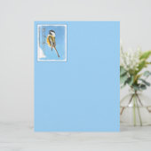 Chickadee on feeder Painting - Original Bird Art (Staand voorkant)