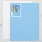 Chickadee on feeder Painting - Original Bird Art (Voorkant / Achterkant)