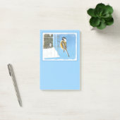 Chickadee on feeder Painting - Original Bird Art Post-it® Notes (Kantoor)