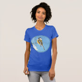 Chickadee on feeder Painting - Original Bird Art T-shirt (Voorkant volledig)