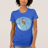 Chickadee on feeder Painting - Original Bird Art T-shirt (Voorkant)