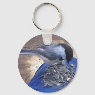 "Chickadee on my Knee" Sleutelhanger