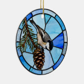 Chickadee on Pinecone Christmas Tree Ornament (Rechts)