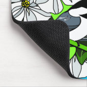 Chickadee onder Dogwood Flowers Muismat (Hoek)