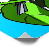 Chickadee onder Dogwood Flowers Poster (Hoek)