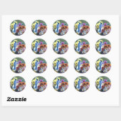 CHICKADEE OP MOEDERS RONDE STICKER (Vel)