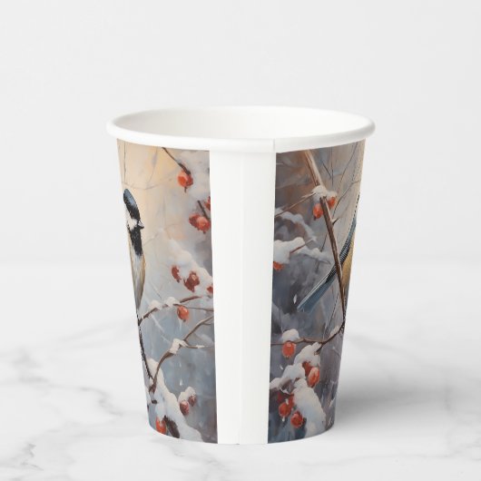 Chickadee Papieren Bekers (Rechts)