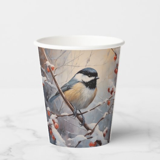 Chickadee Papieren Bekers (Voorkant)