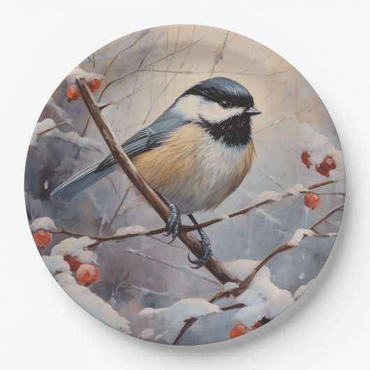 Chickadee Papieren Bordje (Voorkant)