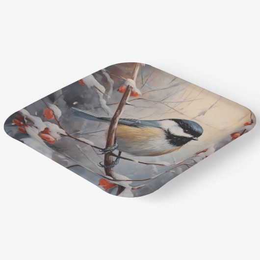Chickadee Papieren Bordje (Gebogen)