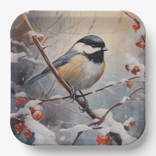 Chickadee Papieren Bordje (Voorkant)