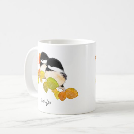 Chickadee Personalized Mug Koffiemok (Voorkant links)