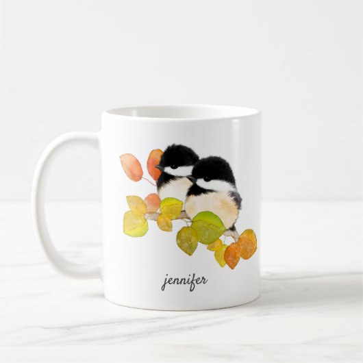 Chickadee Personalized Mug Koffiemok (Links)