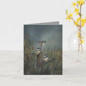 Chickadee Pond - handgeschilderd Kaart (Gele Bloem)