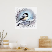 Chickadee-Poster Poster (Keuken)