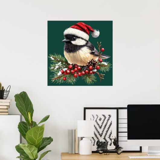 Chickadee-Poster Poster (Thuiskantoor)