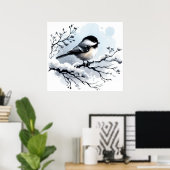 Chickadee-Poster Poster (Thuiskantoor)