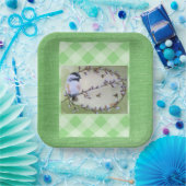 Chickadee Pussy Willows bijen Papieren Bordje (Feest)