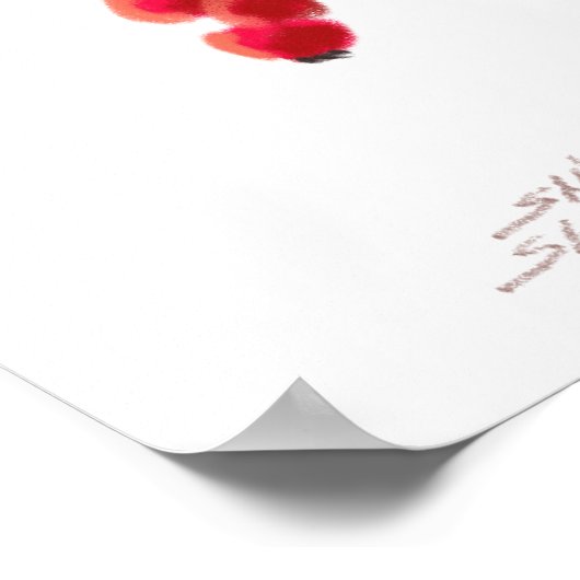 CHICKADEE & RED BERRIES by SHARON SHARPE Poster (Hoek)