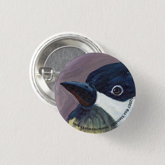 Chickadee Ronde Button 3,2 Cm (Voorkant /achterkant)
