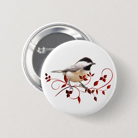 Chickadee Ronde Button 5,7 Cm (Voorkant /achterkant)