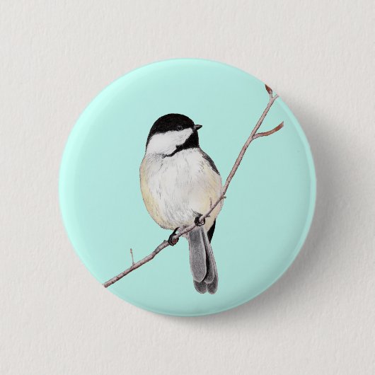 Chickadee Ronde Button 5,7 Cm (Voorkant)