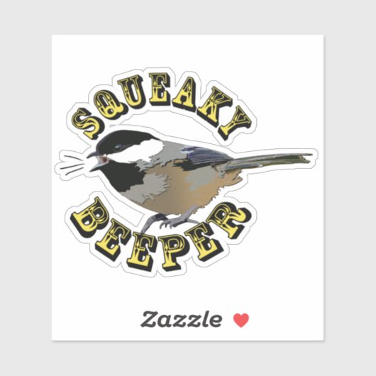 Chickadee Schattige Bird Squeaky Beeper Funny Natu Sticker (Vel)