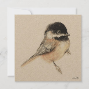 Chickadee Schilderen Waterverf Kaart
