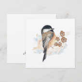 Chickadee schilderij Waterverf (Voorkant / Achterkant)