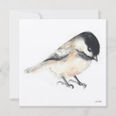 Chickadee schilderij Waterverf Kaart (Voorkant)