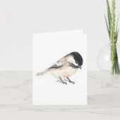 Chickadee schilderij Waterverf Kaart (Voorkant)
