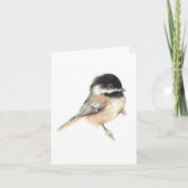 Chickadee schilderij Waterverf Kaart (Voorkant)