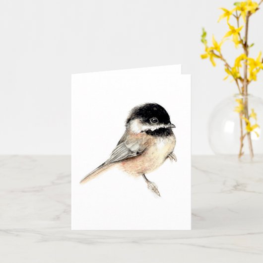 Chickadee schilderij Waterverf Kaart