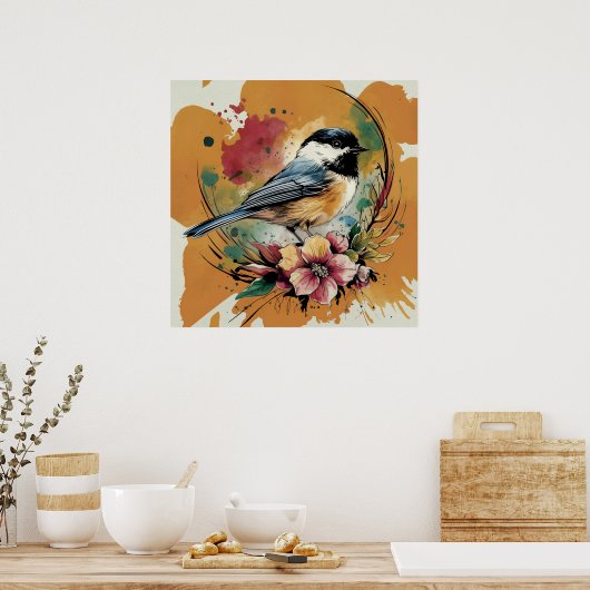Chickadee Serenade Poster (Keuken)