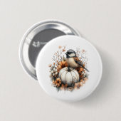 Chickadee Shirt Country Pumpkin Ronde Button 5,7 Cm (Voorkant /achterkant)