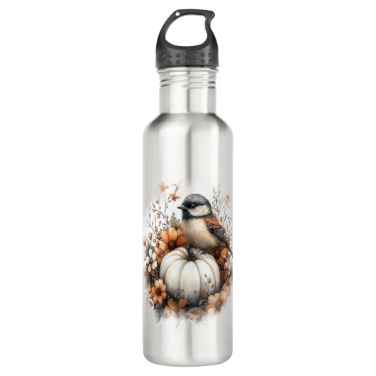 Chickadee Shirt Country Pumpkin Waterfles (Voorkant)