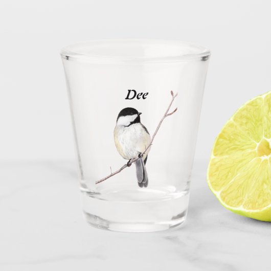 Chickadee Shot Glas (Voorkant)