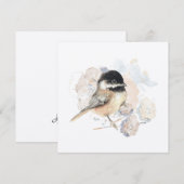 Chickadee Songbird Waterverf (Voorkant / Achterkant)