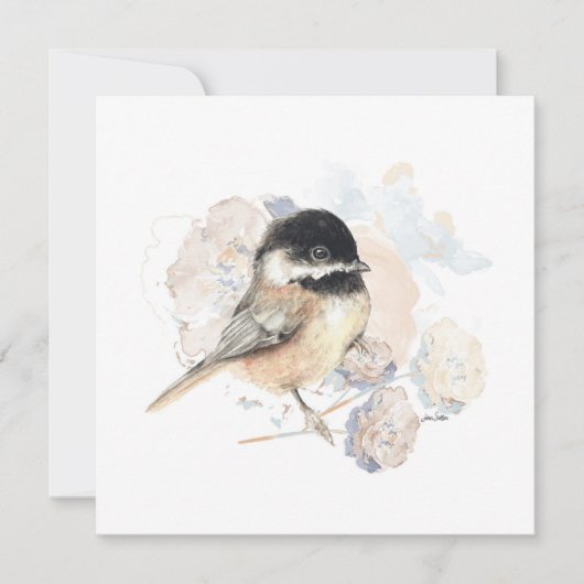 Chickadee Songbird Waterverf (Voorkant)