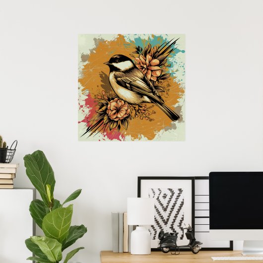  Chickadee Splendor Poster (Thuiskantoor)