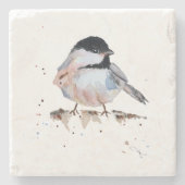 Chickadee Stenen Onderzetter (Voorkant)