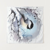 Chickadee Tapestry Wandkleed (Voorkant (horizontaal))