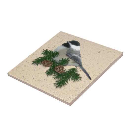 Chickadee Tile Tegeltje (Zijkant)
