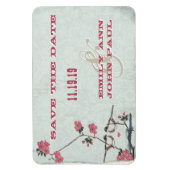 Chickadee Tortelduifjes Cherry Blossom Save the Da Magneet (Verticaal)