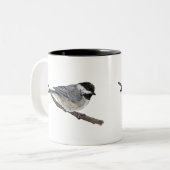 Chickadee Tweekleurige Koffiemok (Voorkant links)