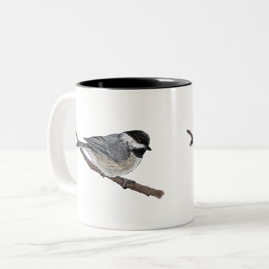 Chickadee Tweekleurige Koffiemok (Voorkant links)